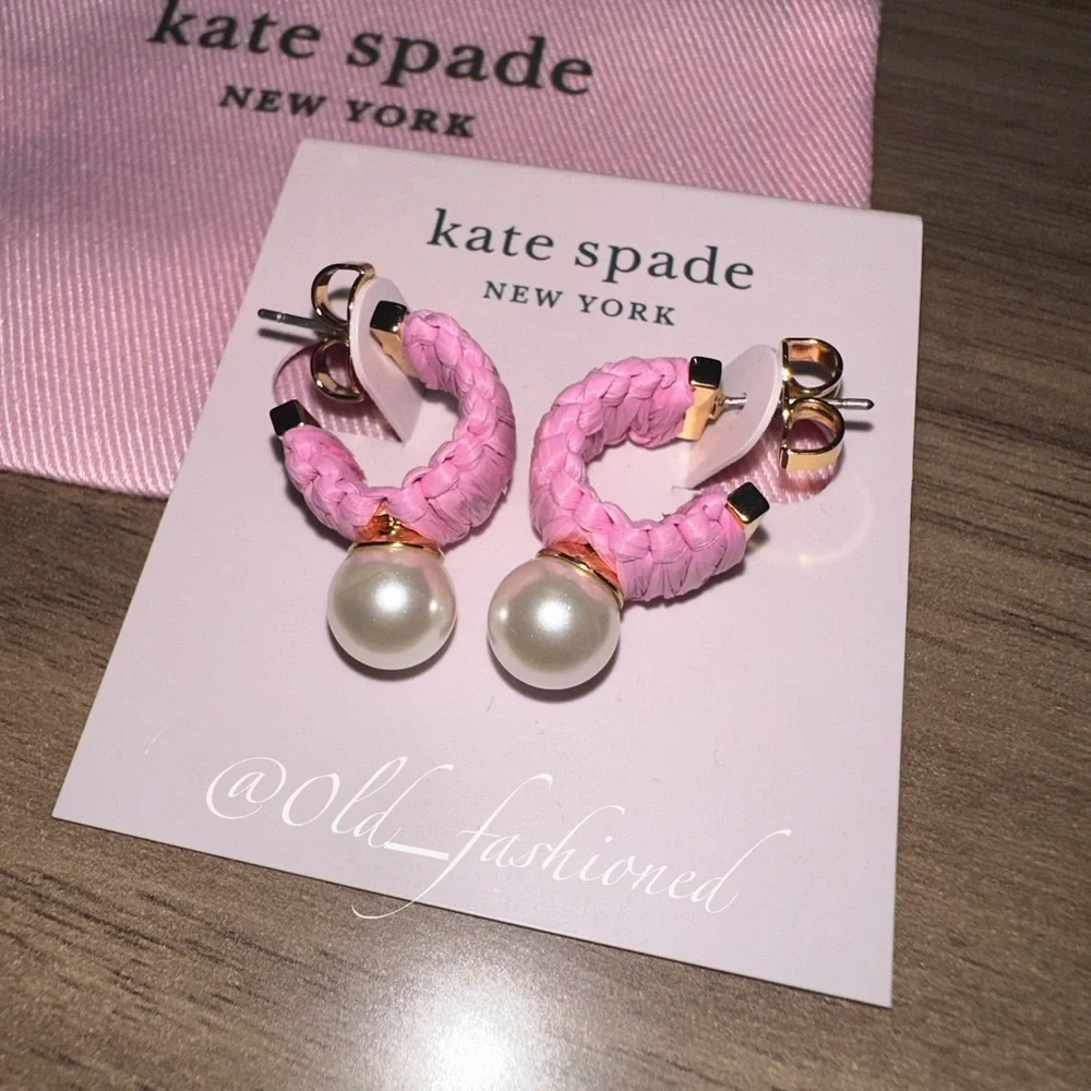 KATE SPADE Raffia Earrings - Pink